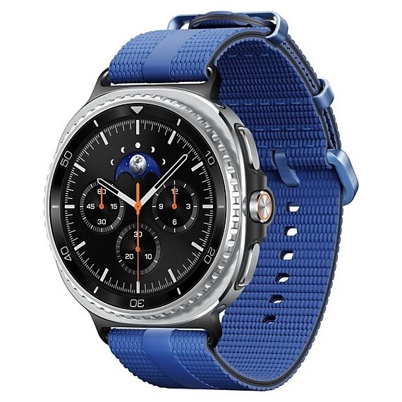 Galaxy Watch8 Classic | 46 мм | Black | Sport/Blue | M/L, Размер: 46 мм, Цвет: Black, Тип ремешка: Sport, Цвет ремешка: Blue, Размер ремешка: M/L, Подключение часов: Bluetooth / Wi-Fi